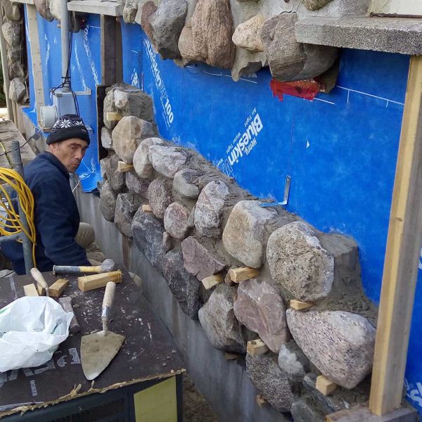 restauration mur de pierres naturelles